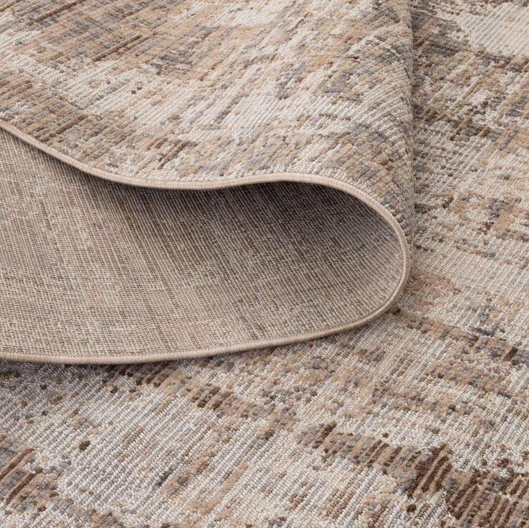Cherie Distressed Look Watercolour Beige Grey Rug - CH08 - New Arrival