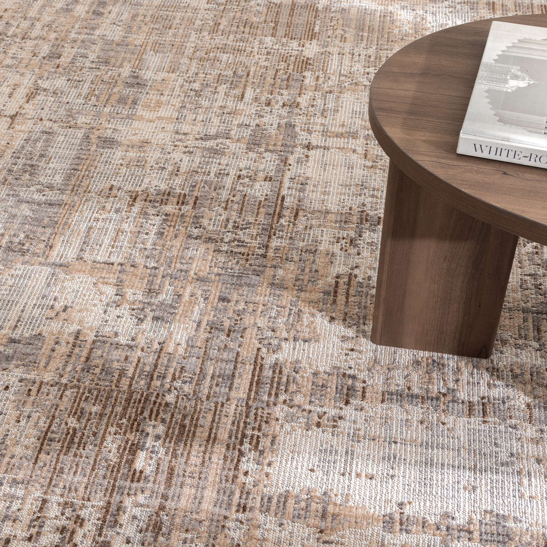 Cherie Distressed Look Watercolour Beige Grey Rug - CH08 - New Arrival