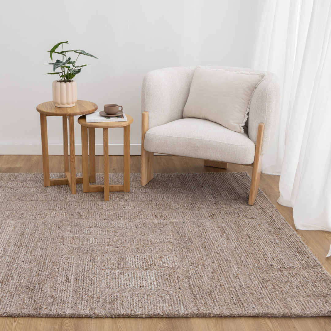 Seren Cocoa Modern Wool Rug - New Arrival