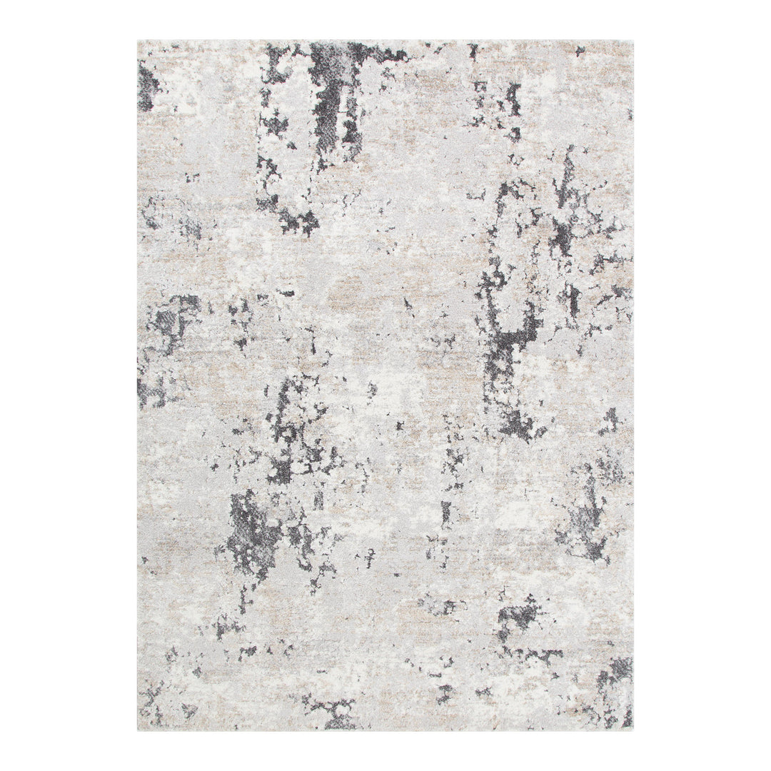 Dorado Abstract Textured Grey Beige Rug (D007)