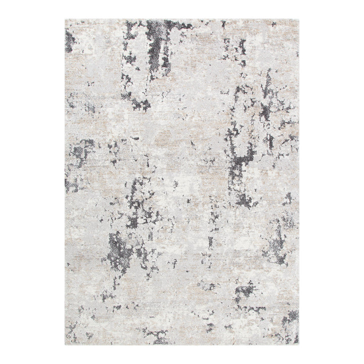 Dorado Abstract Textured Grey Beige Rug (D007)