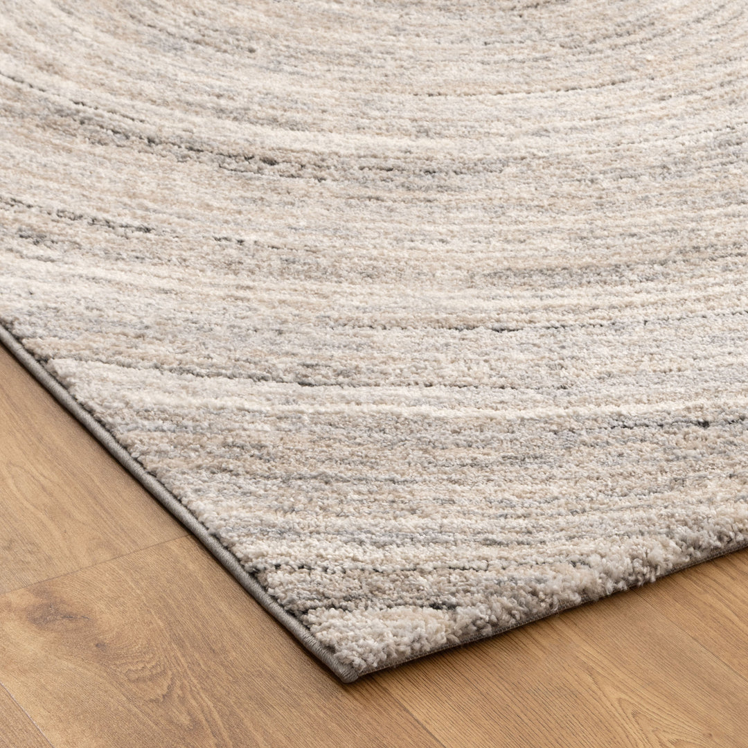 Dorado Modern Ripple Grey Beige Rug (D008)
