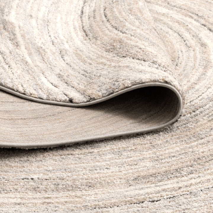 Dorado Modern Ripple Grey Beige Rug (D008)