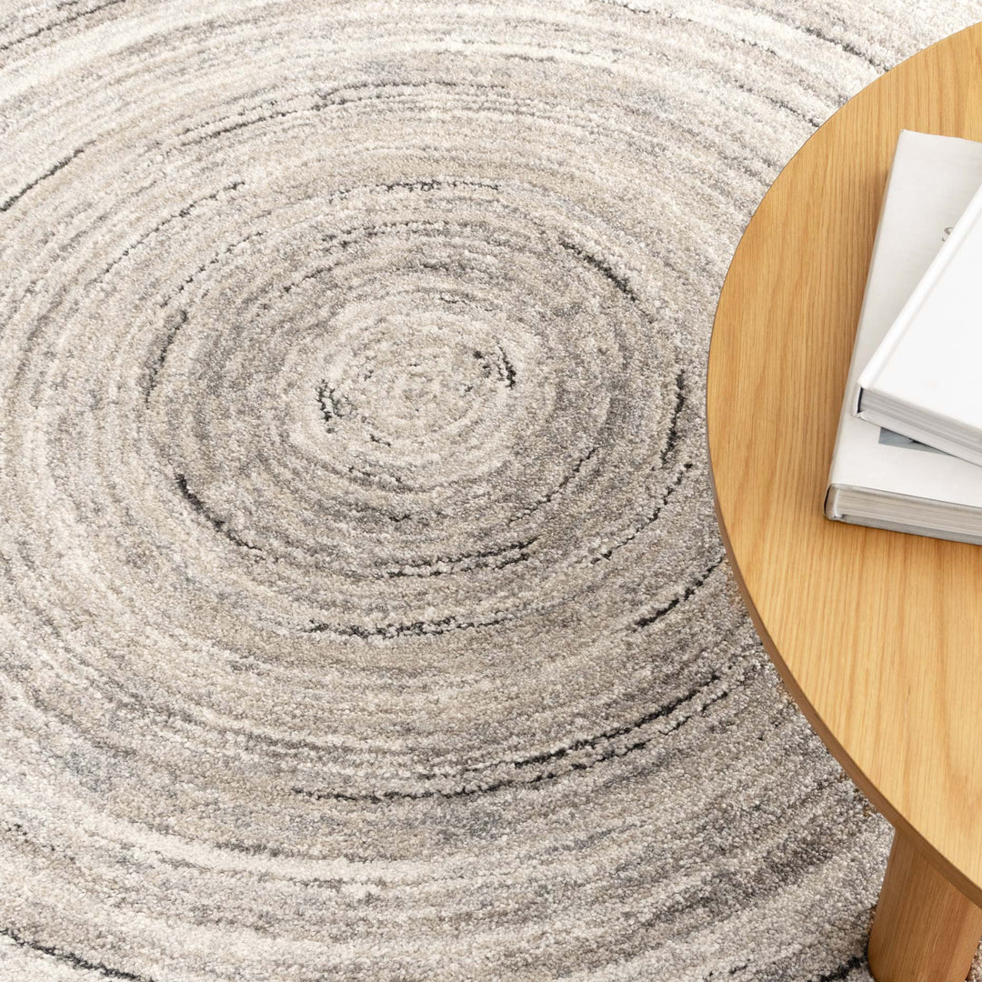 Dorado Modern Ripple Grey Beige Rug (D008)