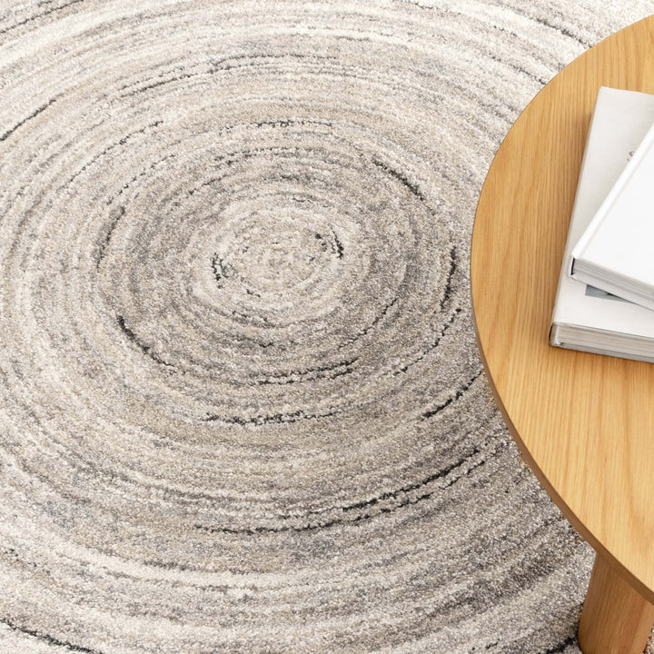 Dorado Modern Ripple Grey Beige Rug (D008)