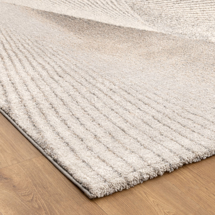 Dorado Abstract Contour Grey Beige Rug (D009)