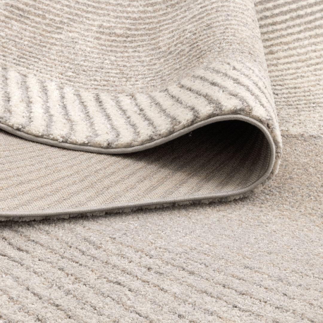 Dorado Abstract Contour Grey Beige Rug (D009)