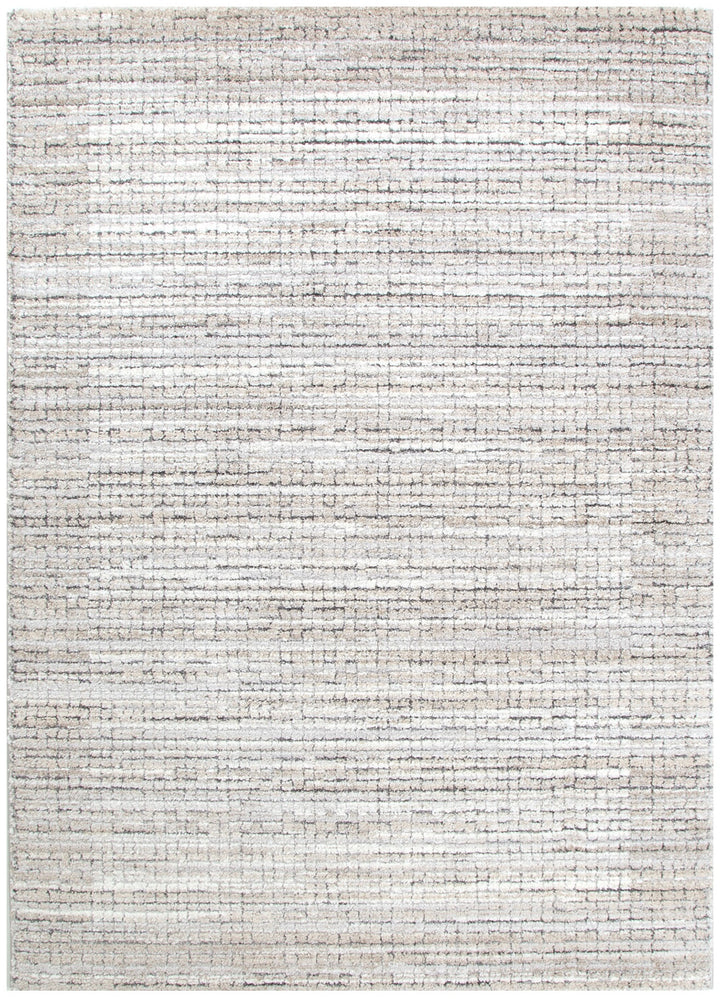 Dorado Textured Look Border Grey Beige Rug (D012)