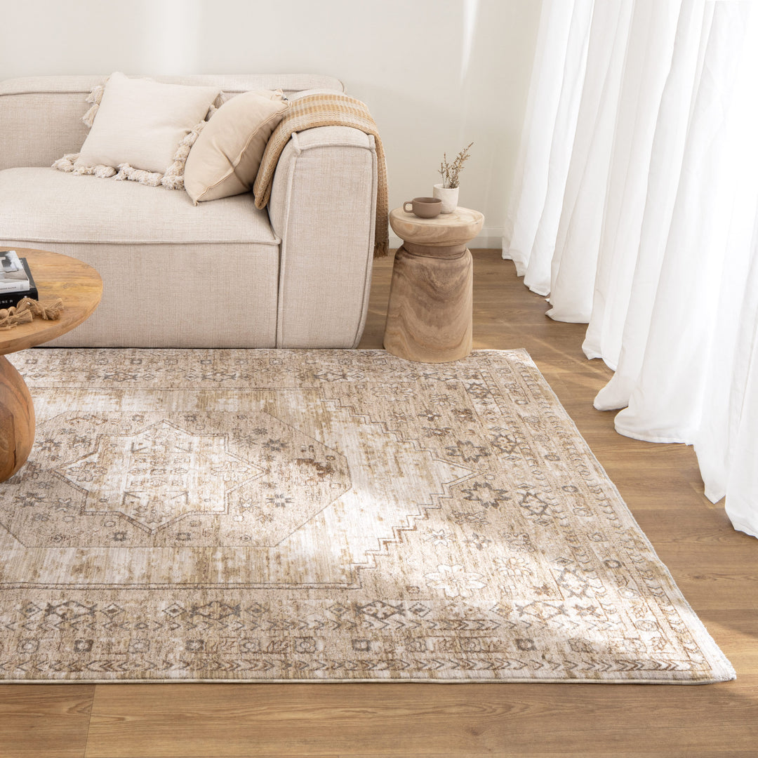 D101- Delphine Sahara Medallion Vintage Rug- New Arrival