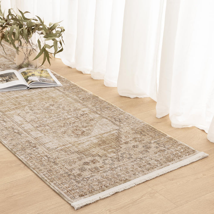 D101- Delphine Sahara Medallion Vintage Rug- New Arrival