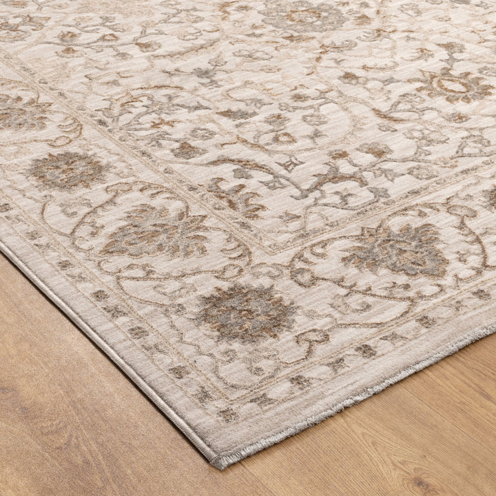 D104- Delphine Ivory Multi Vines Vintage Rug- New Arrival