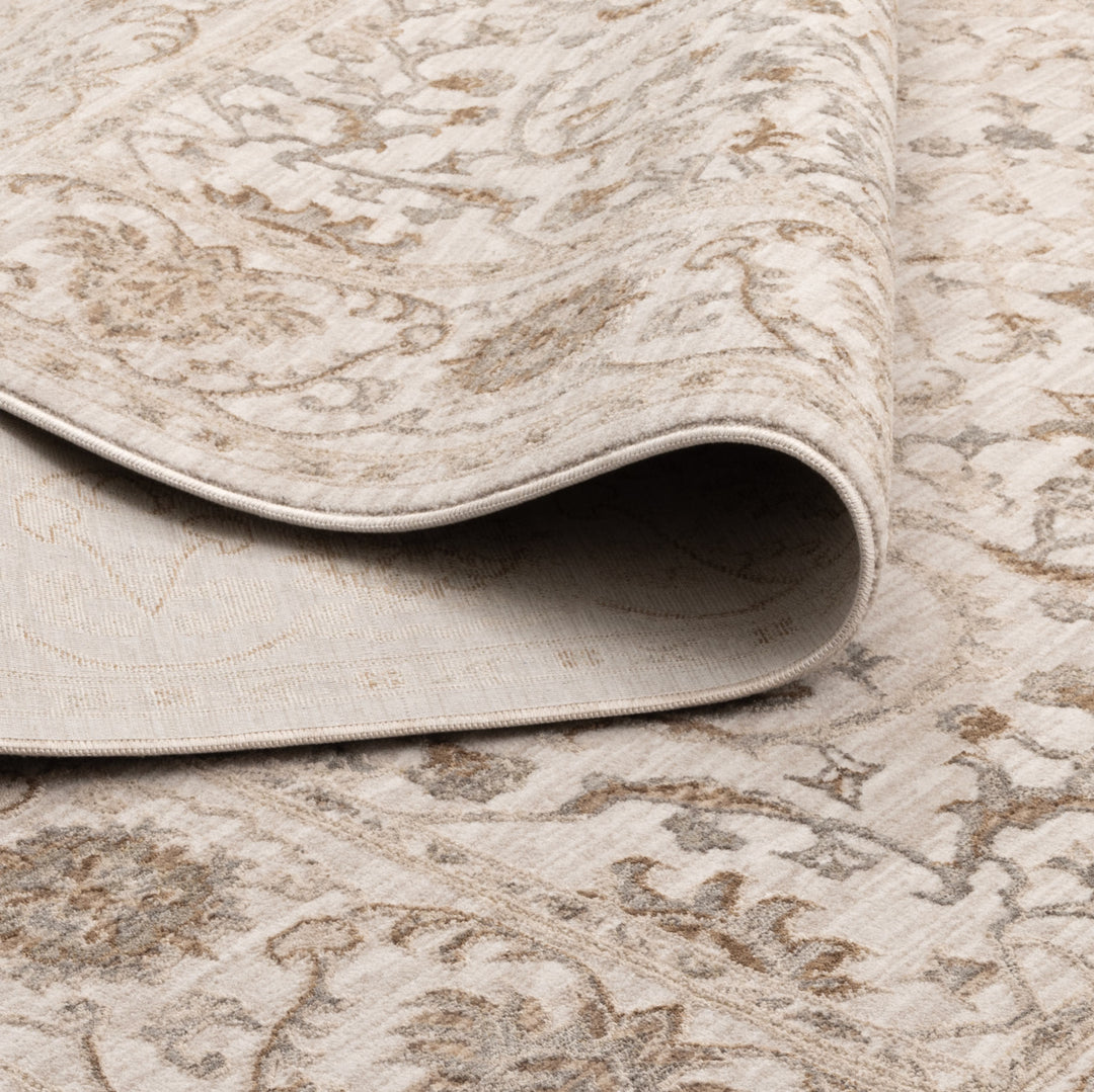 D104- Delphine Ivory Multi Vines Vintage Rug- New Arrival