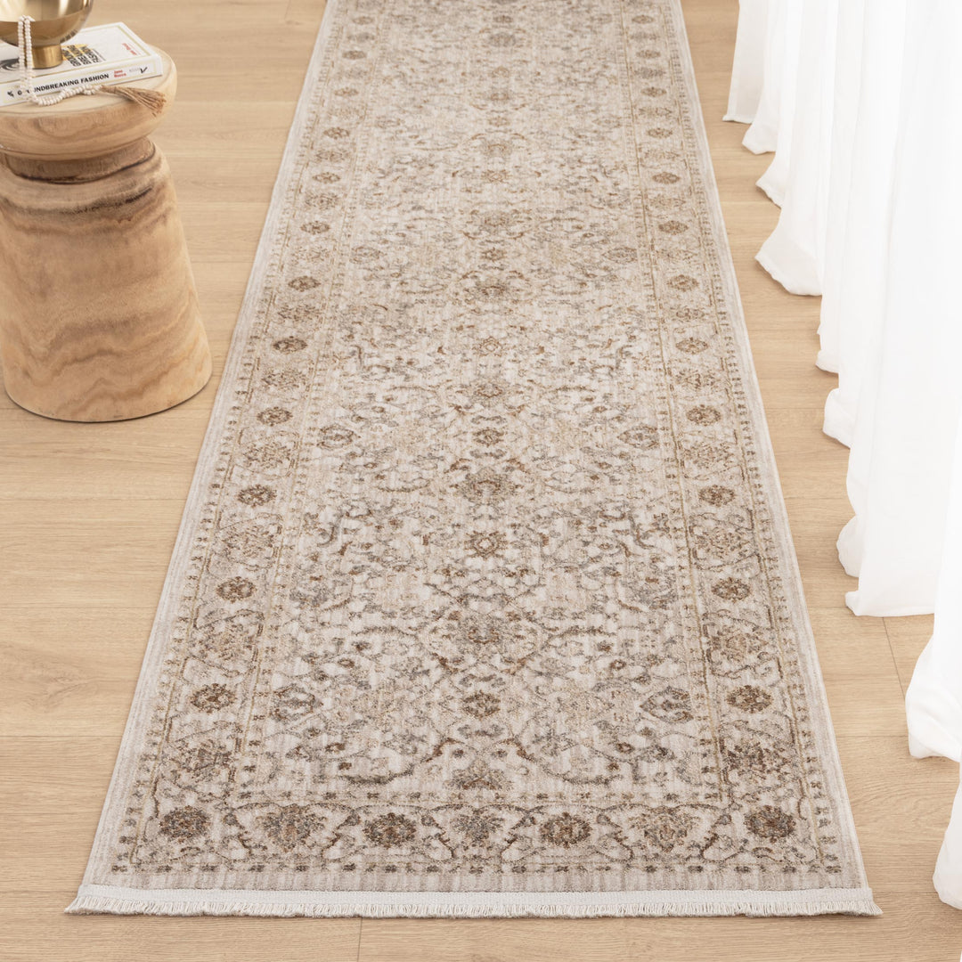 D104- Delphine Ivory Multi Vines Vintage Rug- New Arrival