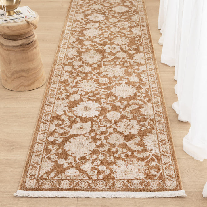 D105- Dephine Toffee Vintage Rug- New Arrival