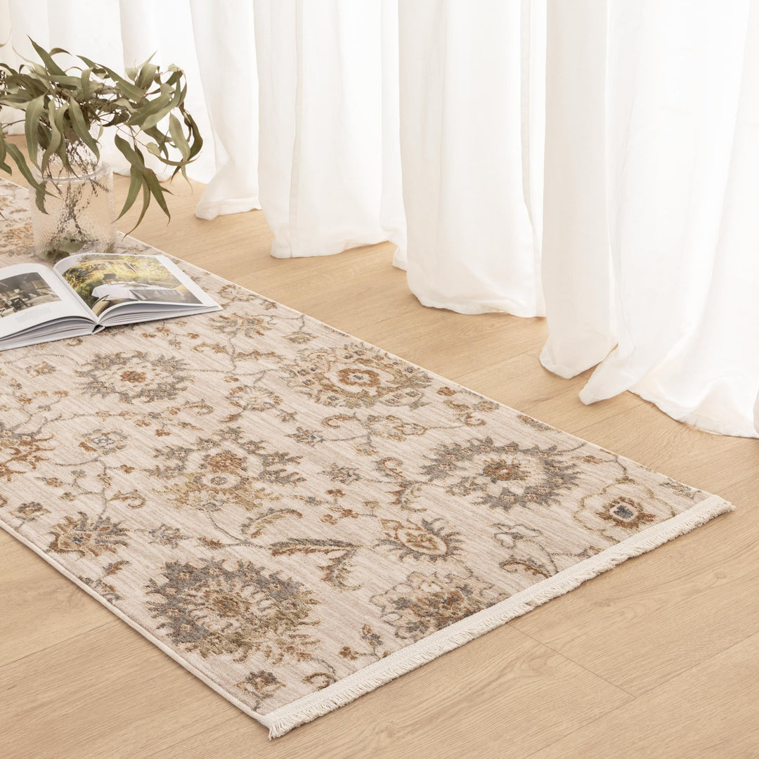 D107- Delphine Antique Bloom Multi Vintage Rug - New Arrival