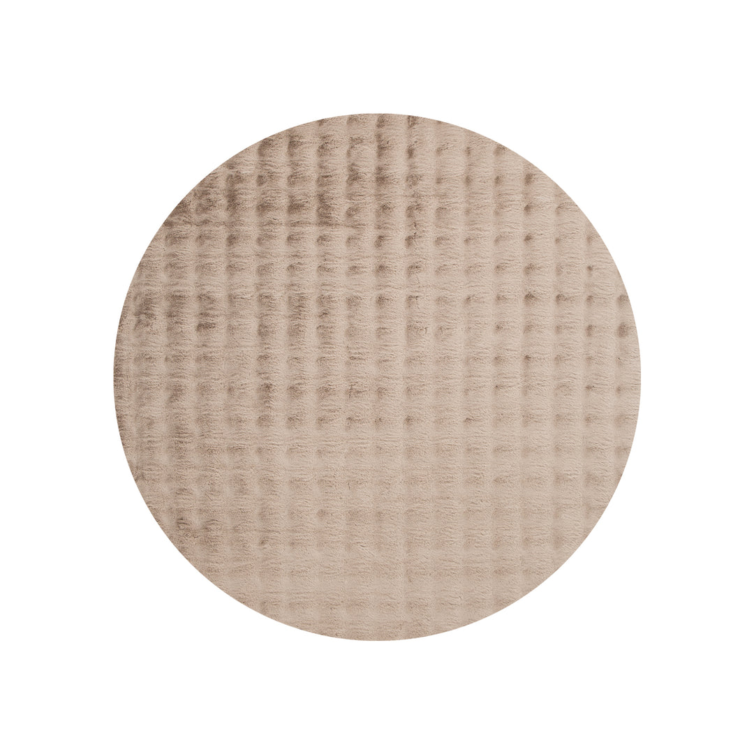 Purity Washable Round Rug Dark Beige