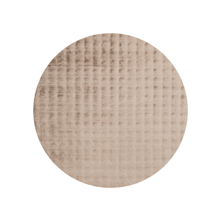 Purity Washable Round Rug Dark Beige