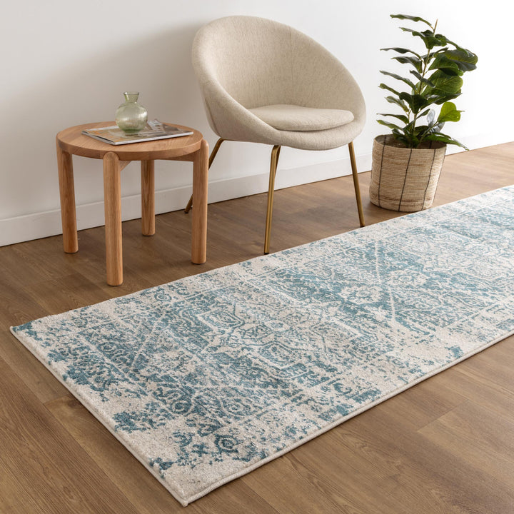 Delicate Audrey Ivory & Blue Rug - DEL19