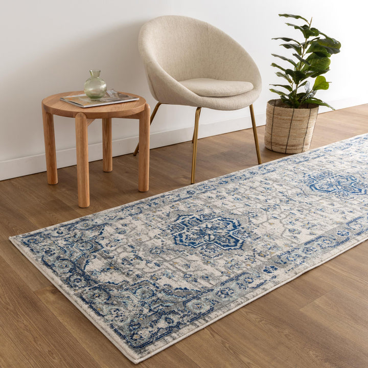 Delicate Montana Ivory & Blue Rug -  DEL26