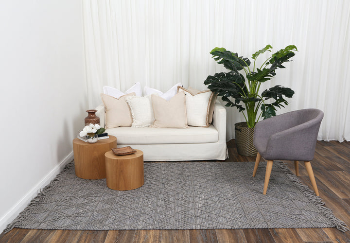 Diego Inca Grey Multi Wool Rug - DIEG01