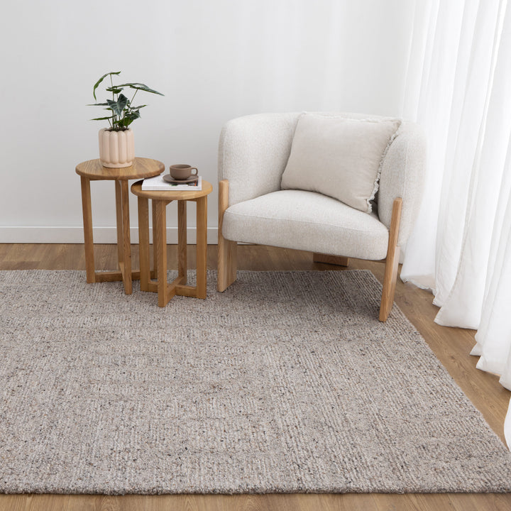 Seren Greige Modern Wool Rug - New Arrival