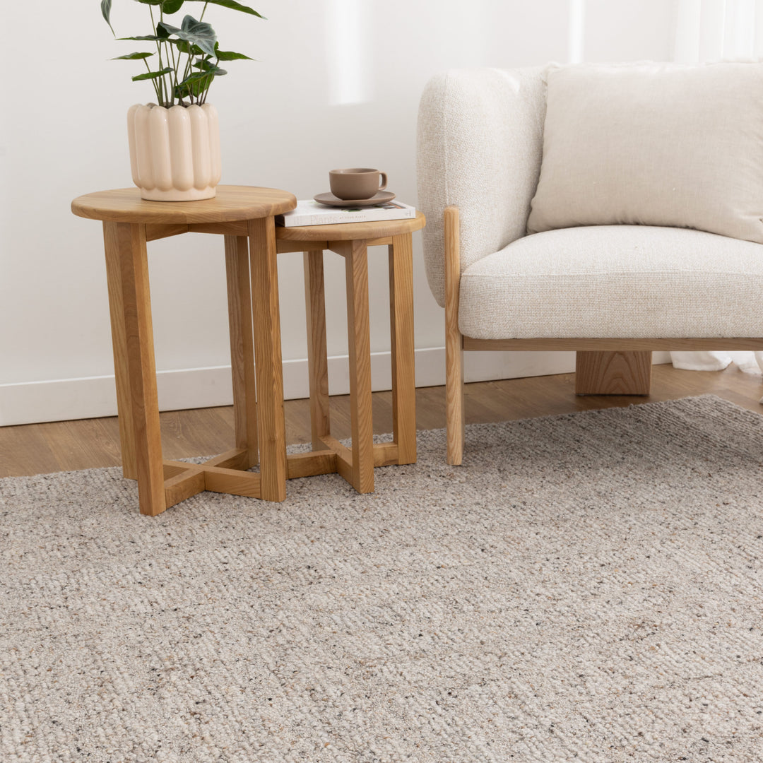 Seren Greige Modern Wool Rug - New Arrival