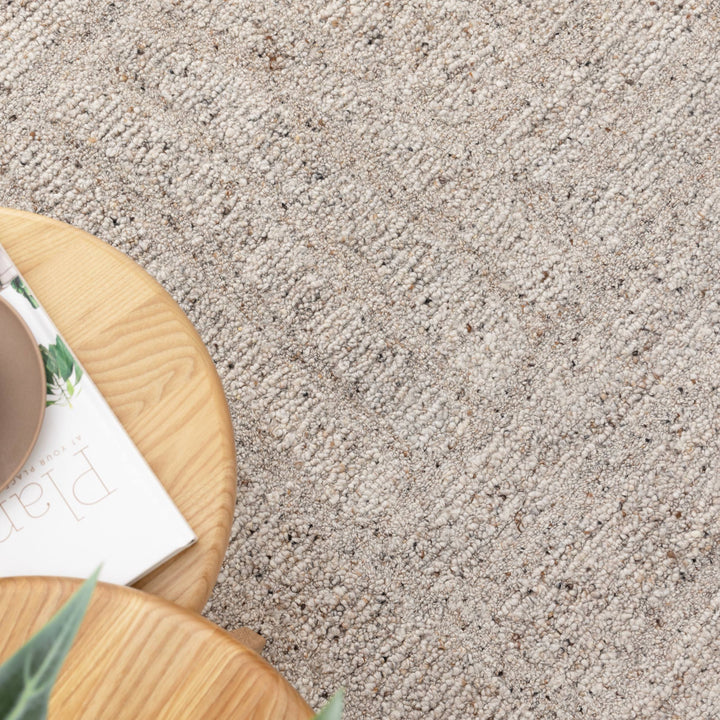 Seren Greige Modern Wool Rug - New Arrival
