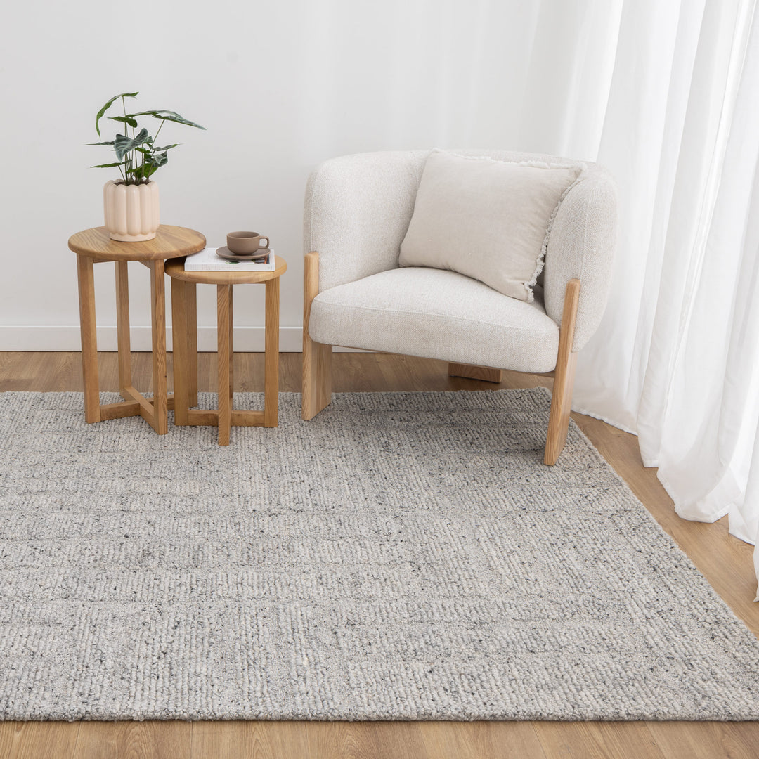 Seren Grey Modern Wool Rug - New Arrival