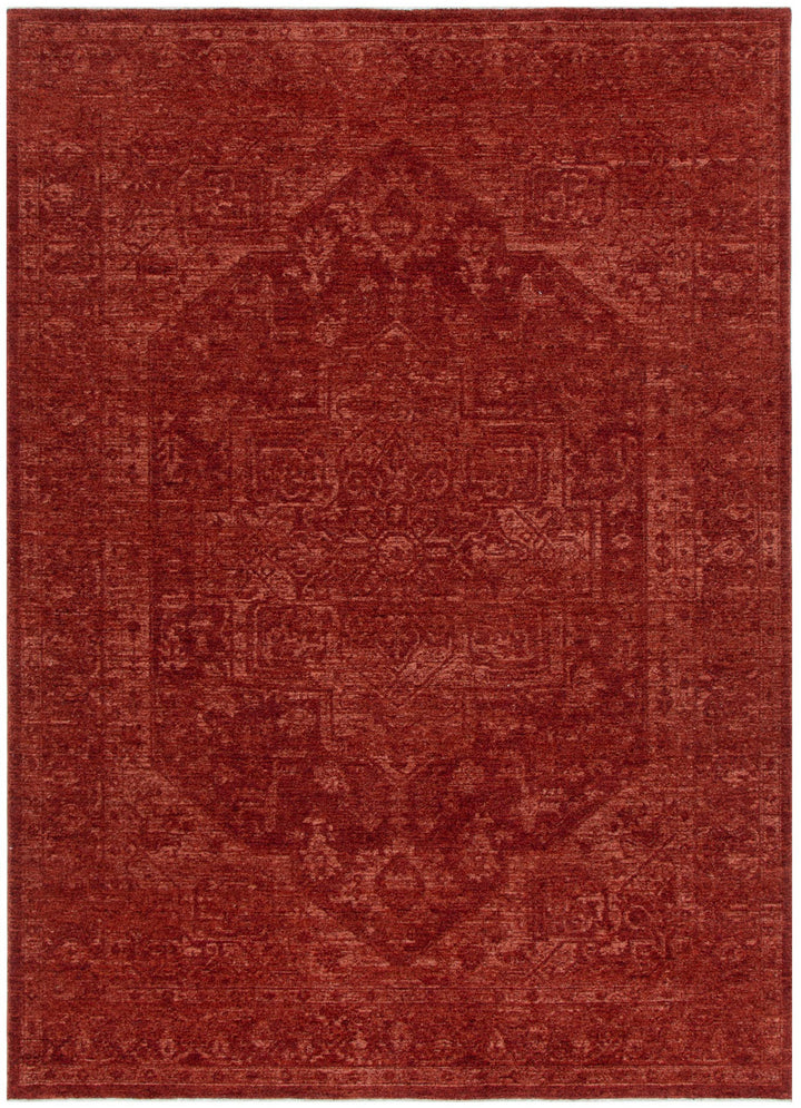Heritage Distressed Medallion Rust Rug - H101: New Arrival