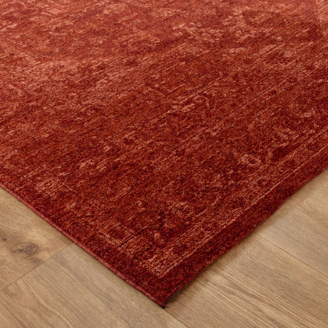 Heritage Distressed Medallion Rust Rug - H101