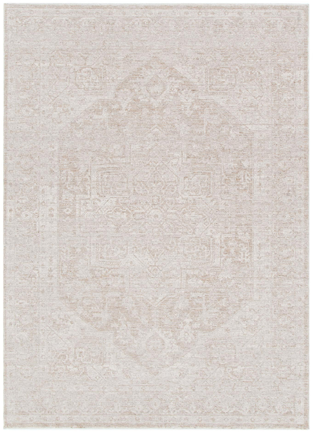 Heritage Distressed Medallion Beige Rug - H102: New Arrival