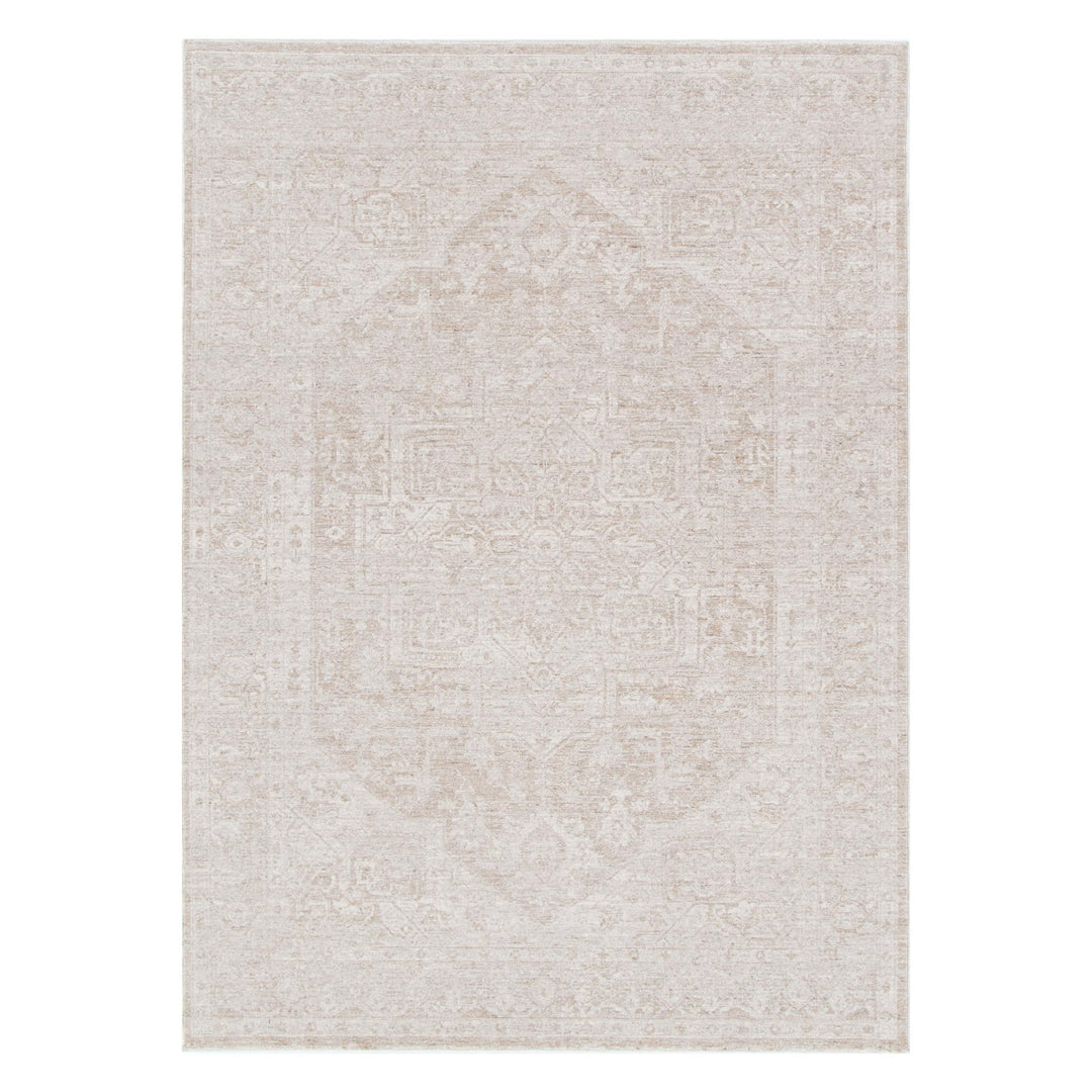 Heritage Distressed Medallion Beige Rug - H102