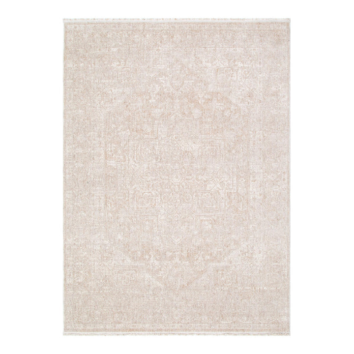 Heritage Distressed Medallion Beige Rug - H102- (Different Tassel)