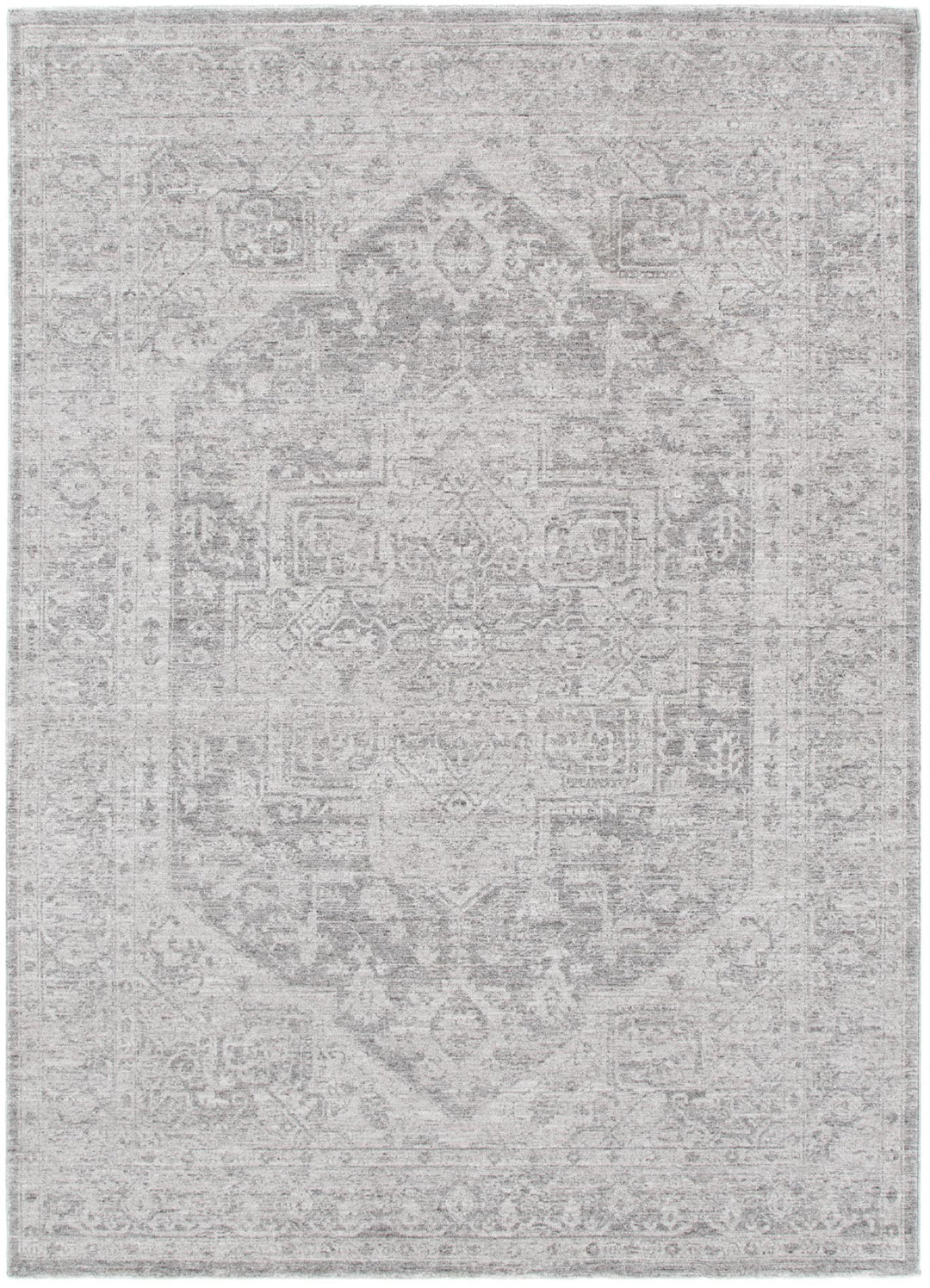 Heritage Distressed Medallion Grey Rug - H103: New Arrival