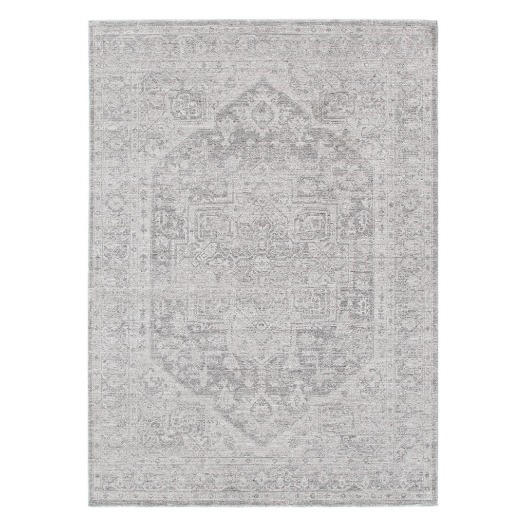 Heritage Distressed Medallion Grey Rug - H103