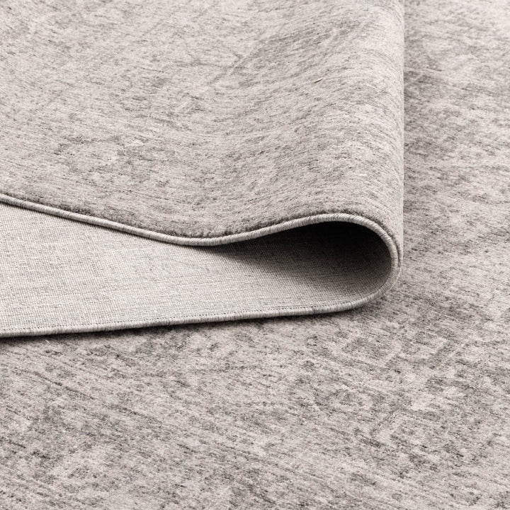 Heritage Distressed Medallion Grey Rug - H103:  (Different Tassel)