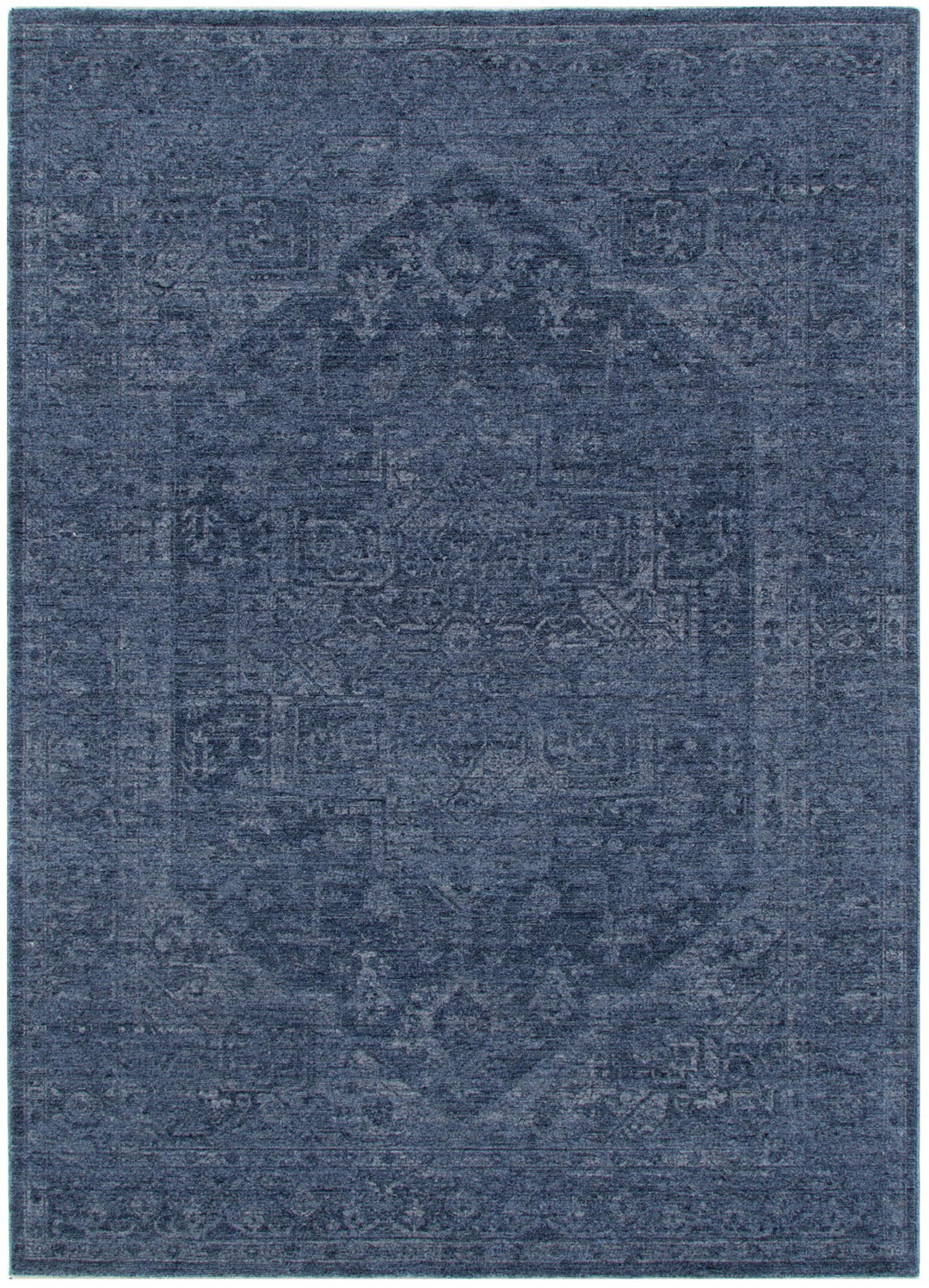 Heritage Distressed Medallion Blue Rug - H104: New Arrival