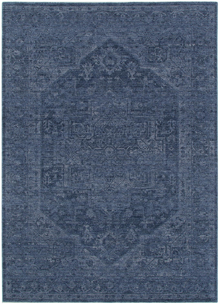 Heritage Distressed Medallion Blue Rug - H104: New Arrival