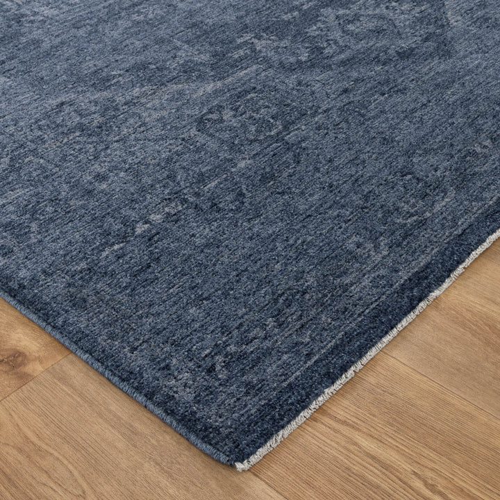 Heritage Distressed Medallion Blue Rug - H104: New Arrival