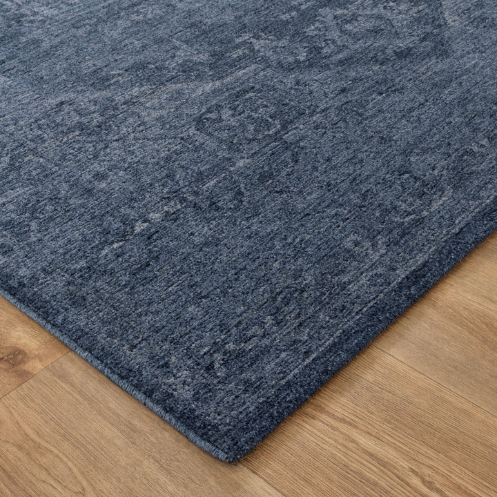 Heritage Distressed Medallion Blue Rug - H104