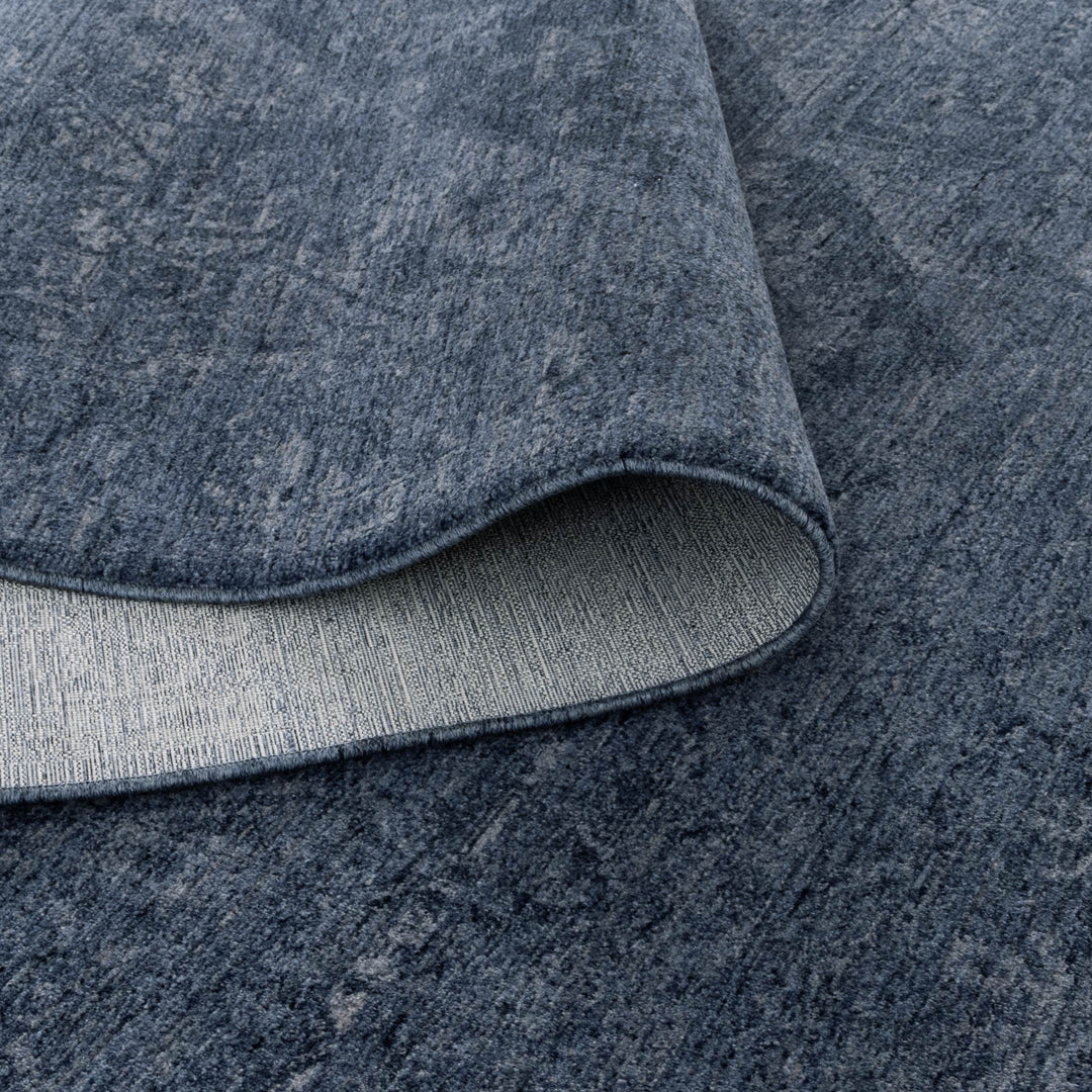 Heritage Distressed Medallion Blue Rug - H104