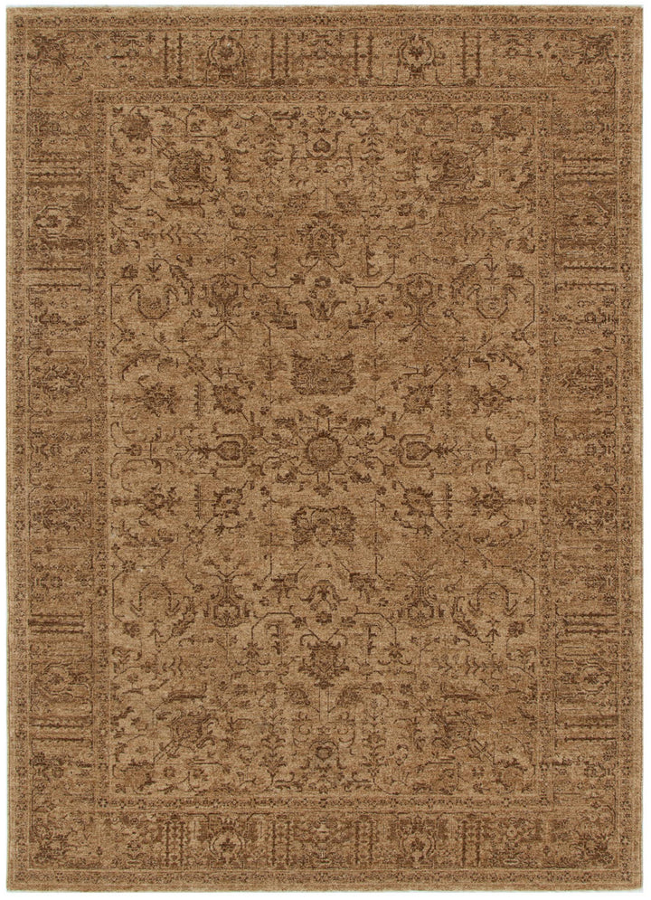 Heritage Distressed Border Mustard Rug - H105: New Arrival