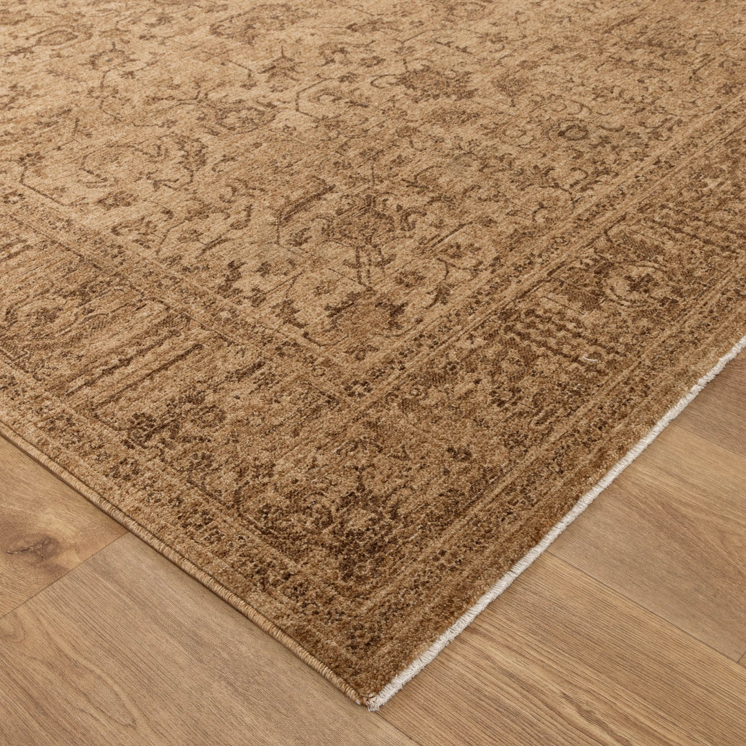 Heritage Distressed Border Mustard Rug - H105: New Arrival