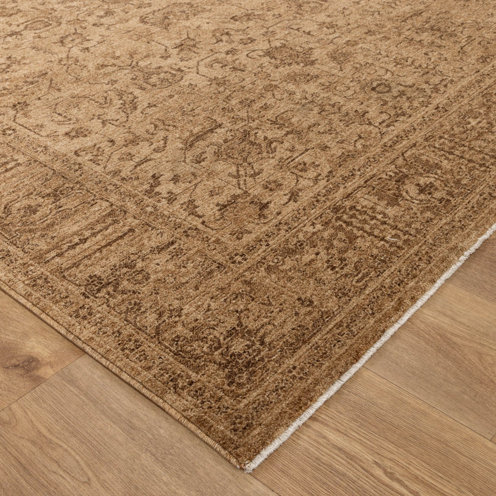 Heritage Distressed Border Mustard Rug - H105: New Arrival