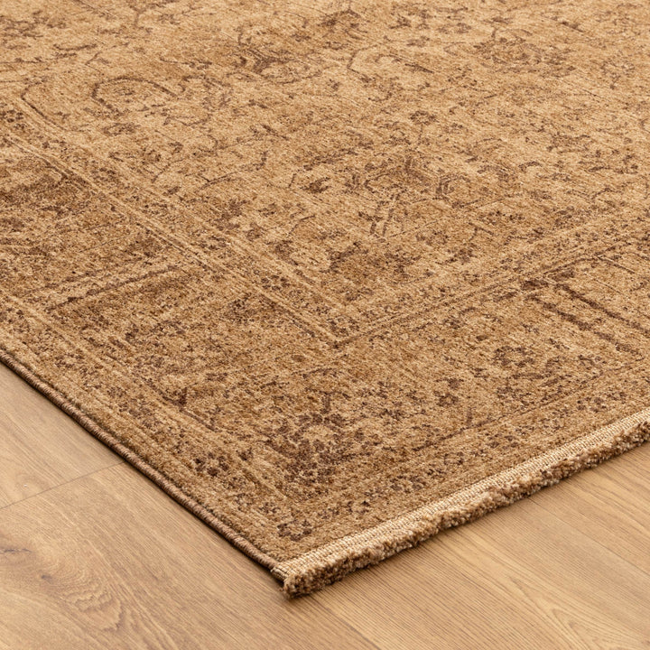 Heritage Distressed Border Mustard Runner- H105: (Different Tassel)