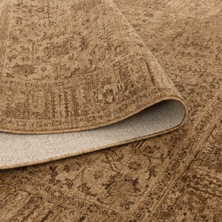 Heritage Distressed Border Mustard Rug - H105: New Arrival