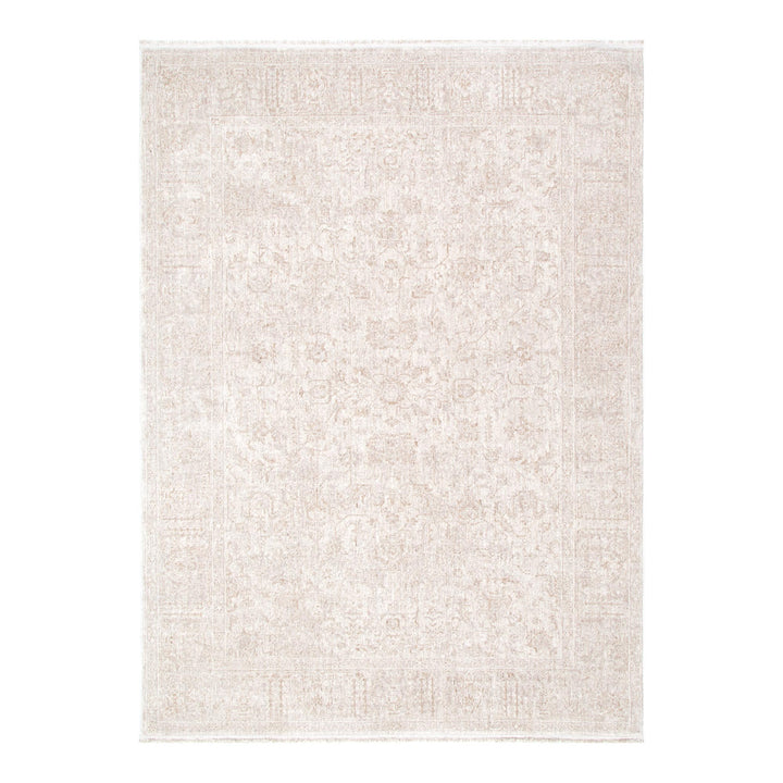 Heritage Distressed Border Beige Rug - H106: (Different Tassel)
