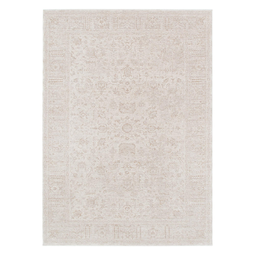 Heritage Distressed Border Beige Rug - H106