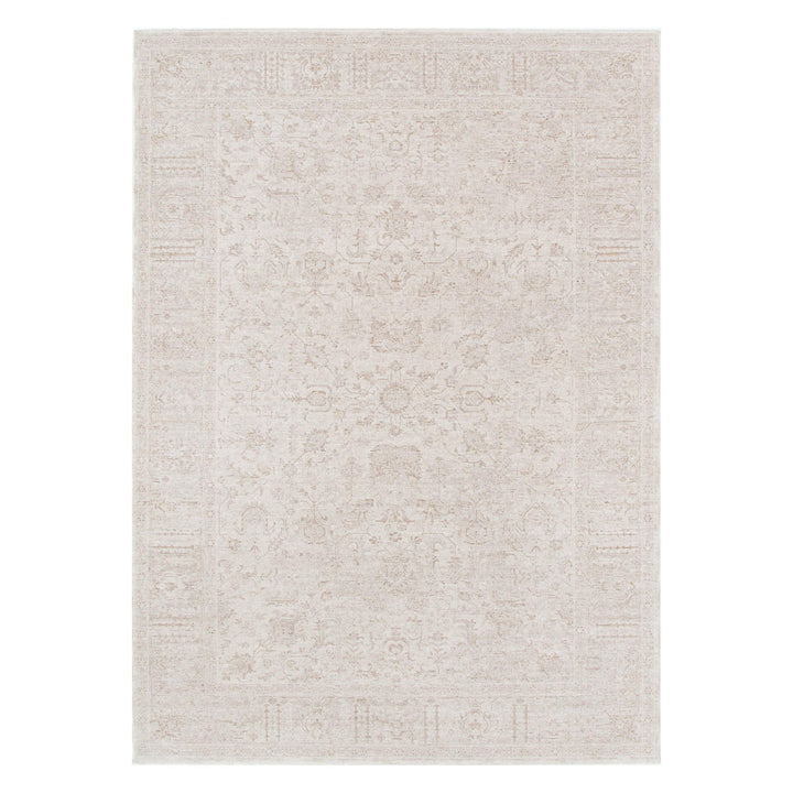 Heritage Distressed Border Beige Rug - H106
