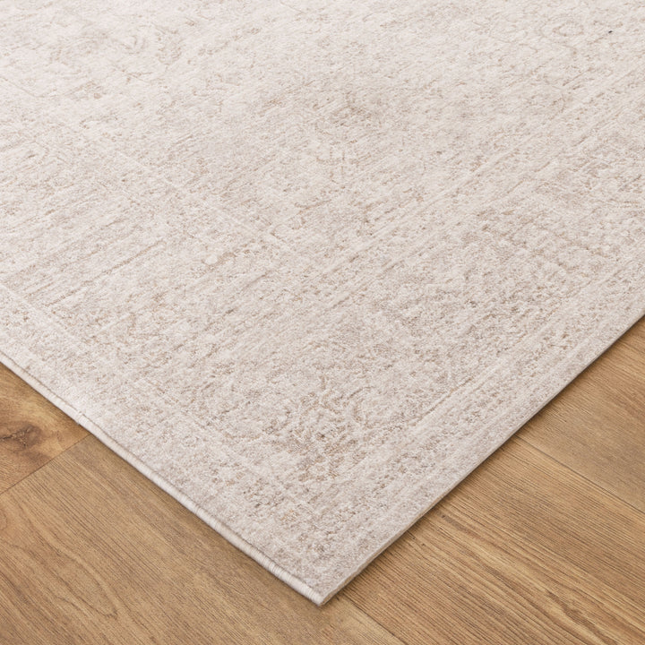 Heritage Distressed Border Beige Rug - H106